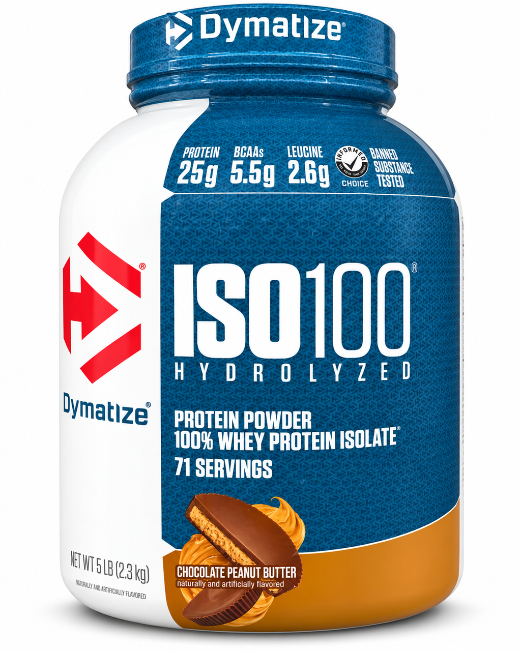 Dymatize ISO100 Hydrolyzed Whey Protein – Chocolate Peanut Butter 5 lb (2.3 kg)