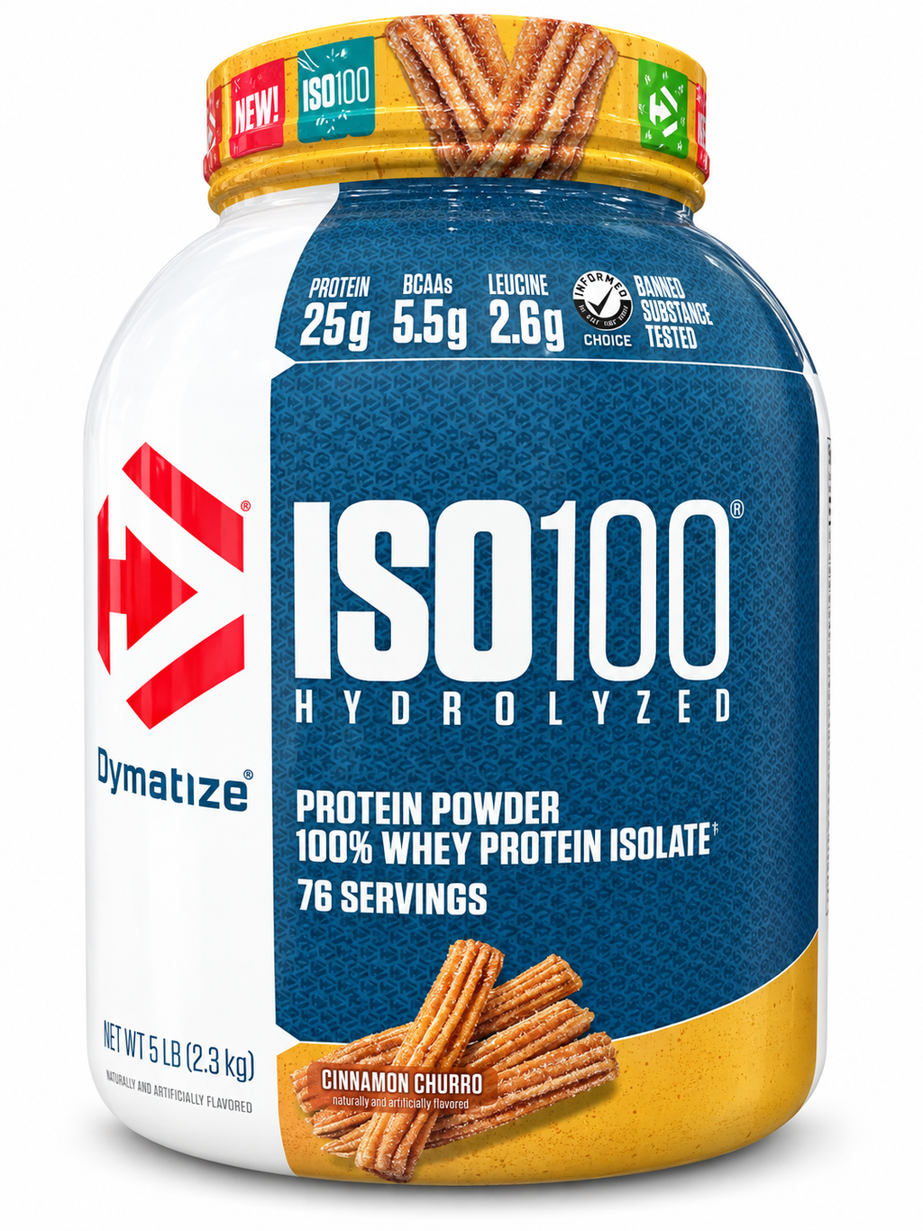 Dymatize ISO100 Hydrolyzed Whey Protein Cinnamon Bun 5lb