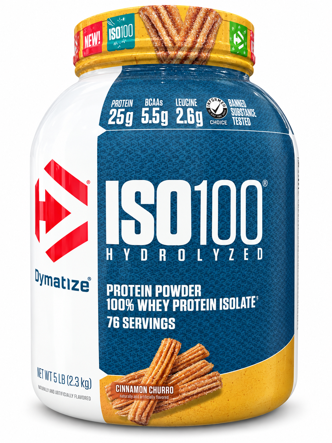 Dymatize ISO100 Hydrolyzed Whey Protein Cinnamon Bun 5lb