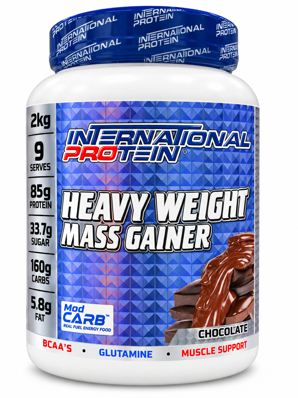 International Protein Heavy Weight Mass Gainer – Chocolate 2kg – 9 Serves