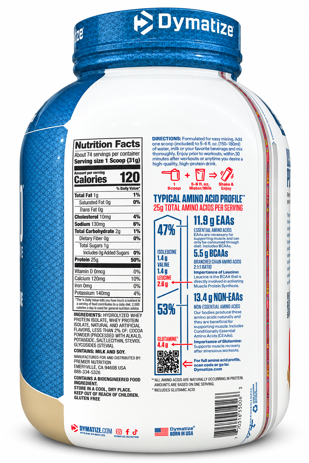 Dymatize ISO100 Hydrolyzed Whey Protein – Cookies & Cream 5 lb (2.3 kg)