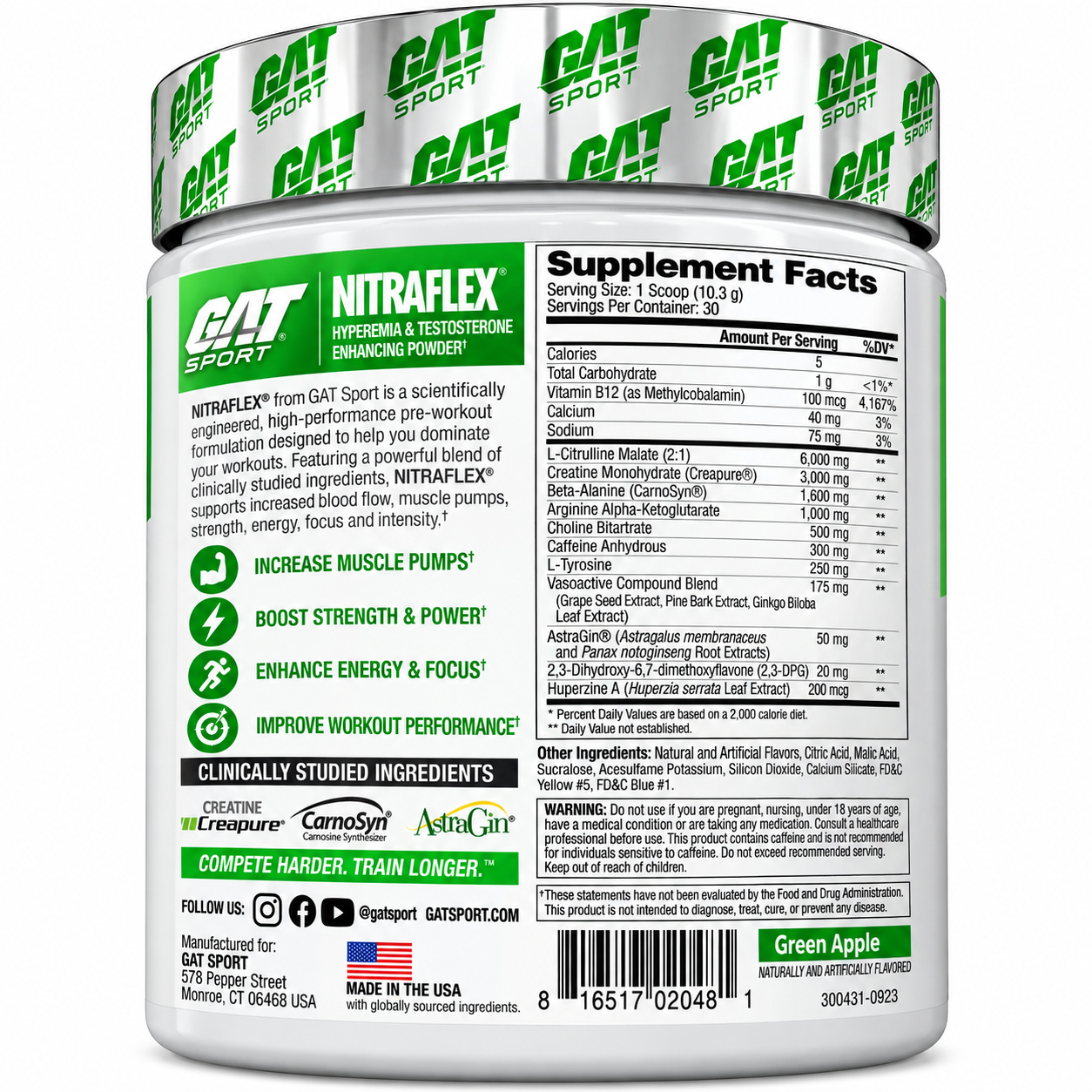 GAT Sport NITRAFLEX Pre-Workout – 30 Servings