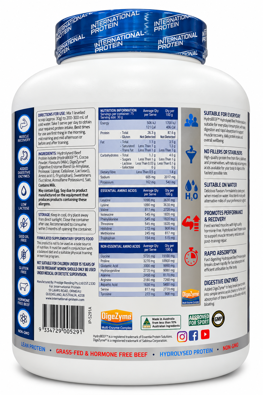 International Protein Apex Beef Protein Isolate