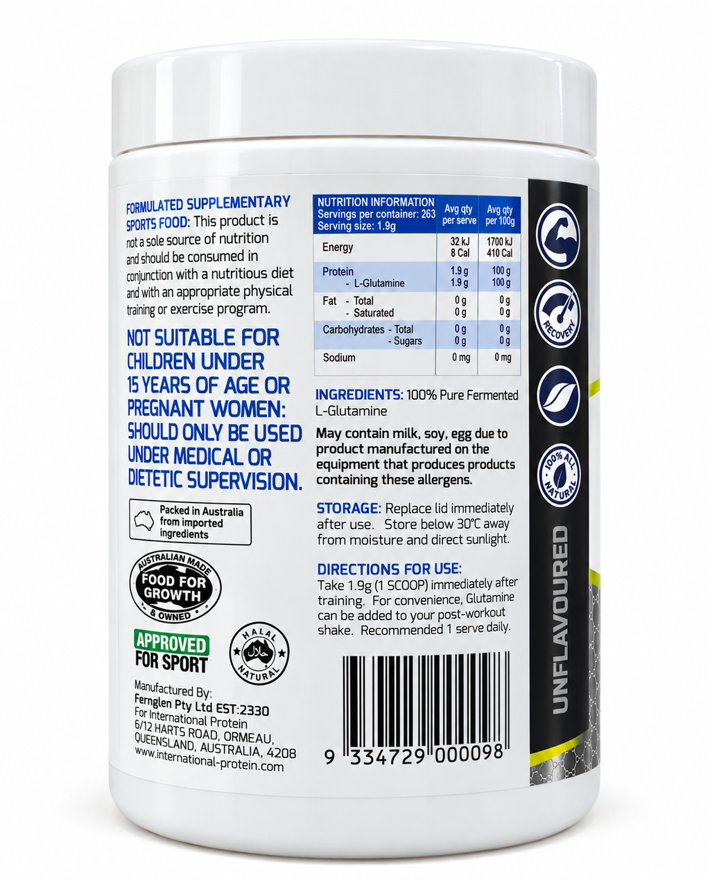 International Glutamine 500g