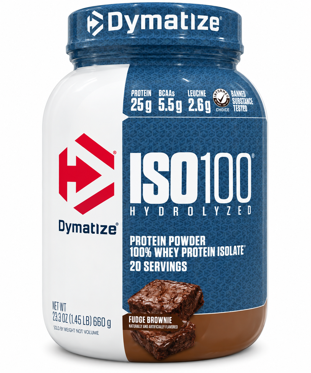 Dymatize ISO100 Hydrolyzed Whey Protein – Fudge Brownie – 20 Servings