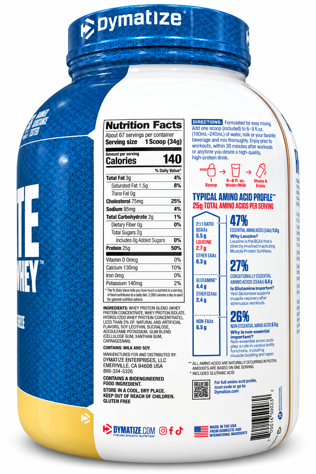 Dymatize Elite 100% Whey Protein Vanilla Cupcake 5lb