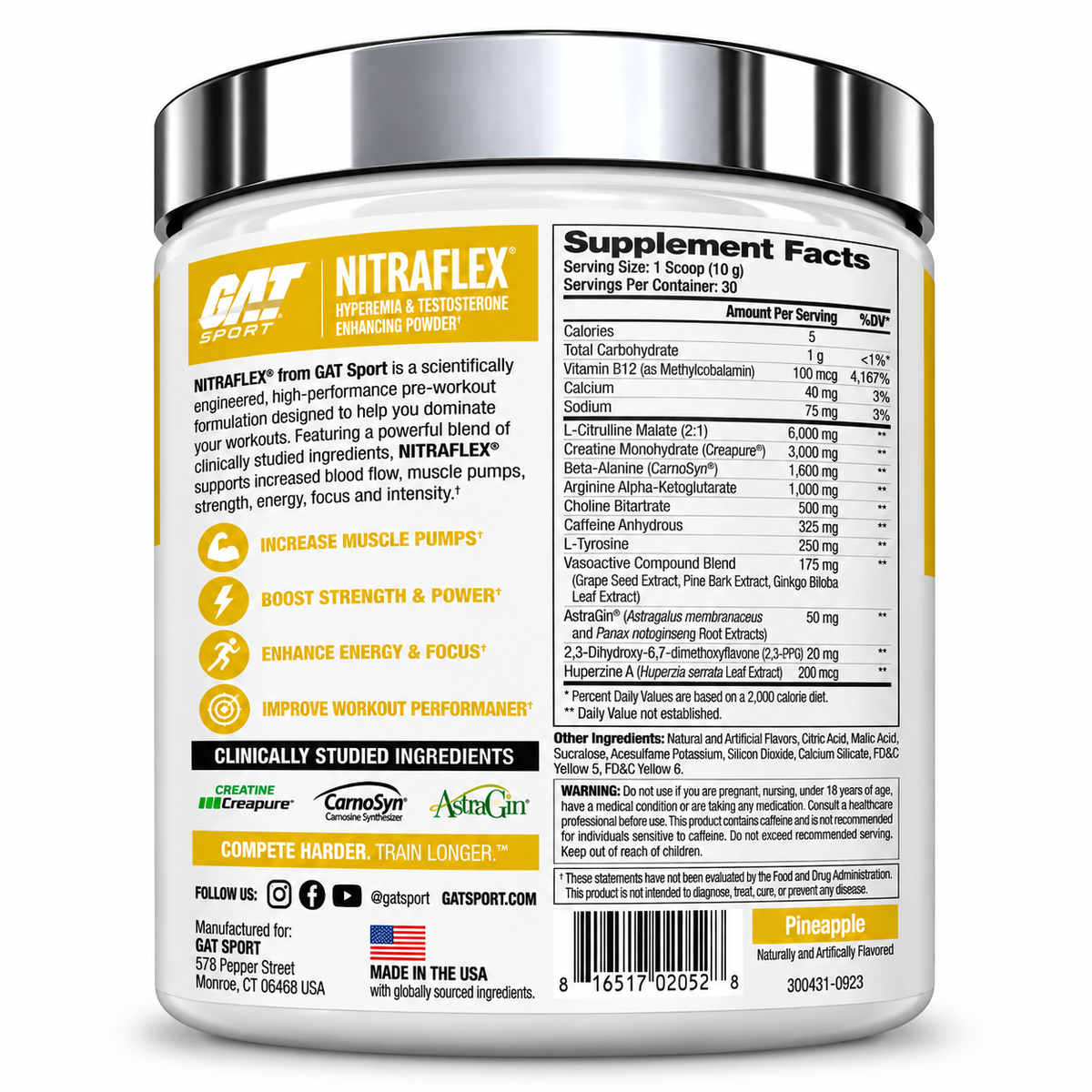GAT Sport NITRAFLEX Pre-Workout – 30 Servings