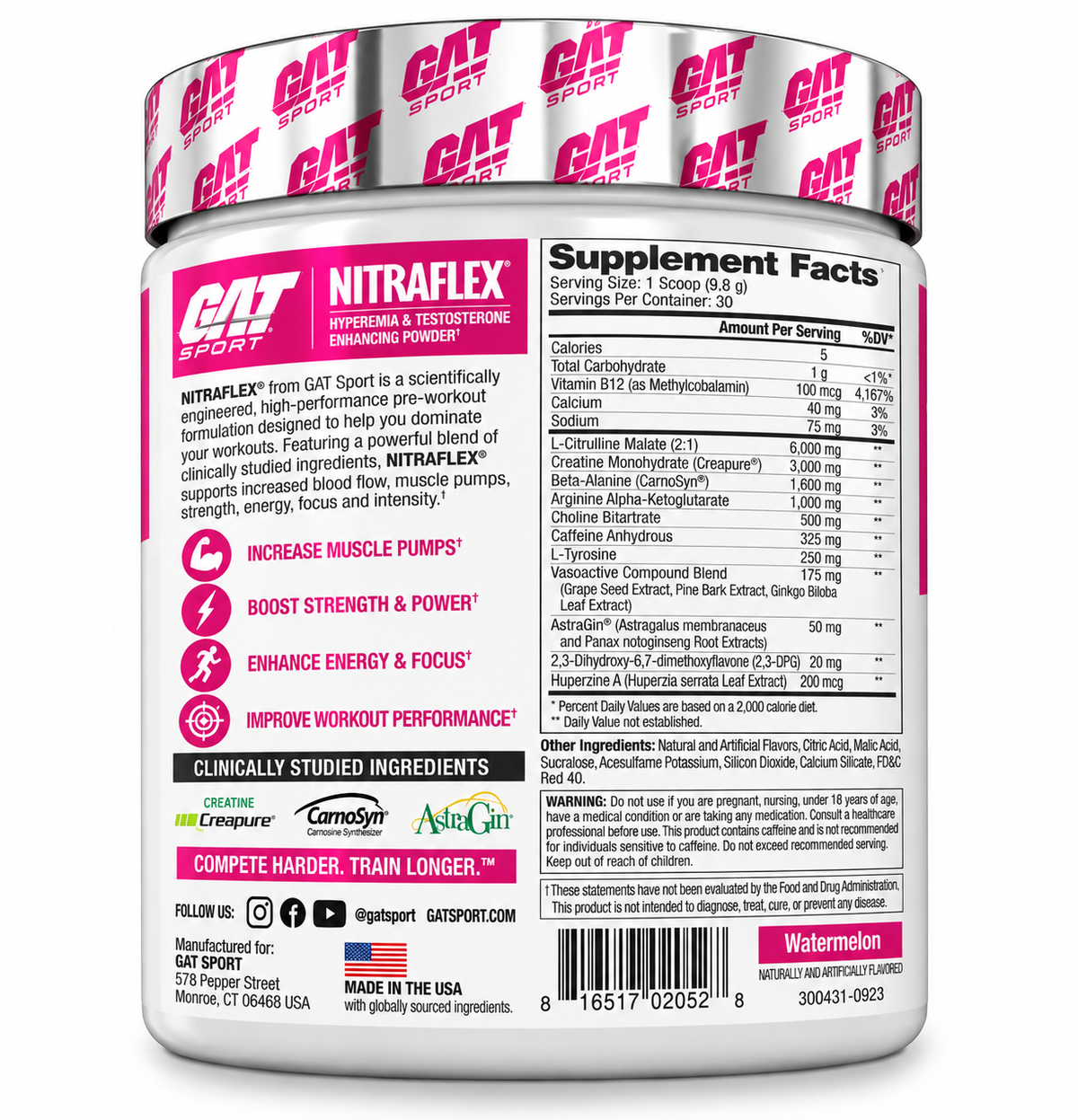 GAT Sport NITRAFLEX Pre-Workout – 30 Servings