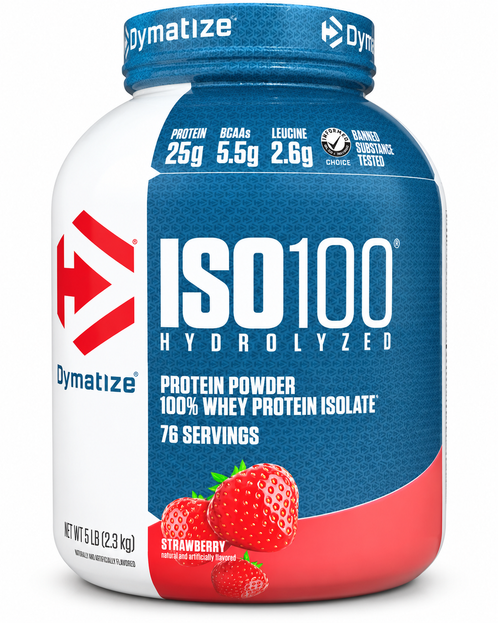 Dymatize ISO100 Hydrolyzed Whey Protein – Strawberry 5 lb (2.3 kg)