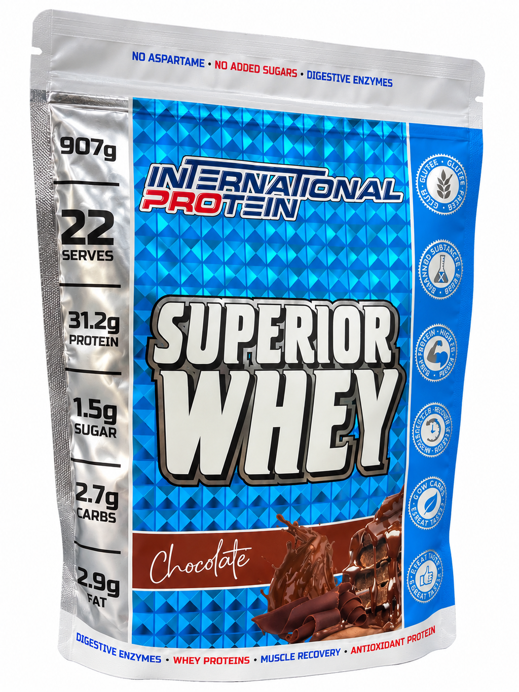 International Protein Superior Whey – Chocolate – 907g (22 Serves)