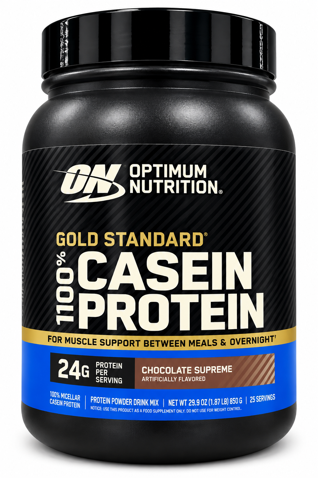 Optimum Nutrition Gold Standard 100% Casein Protein – Chocolate Supreme – 1.81 kg – 24g Protein per Serving