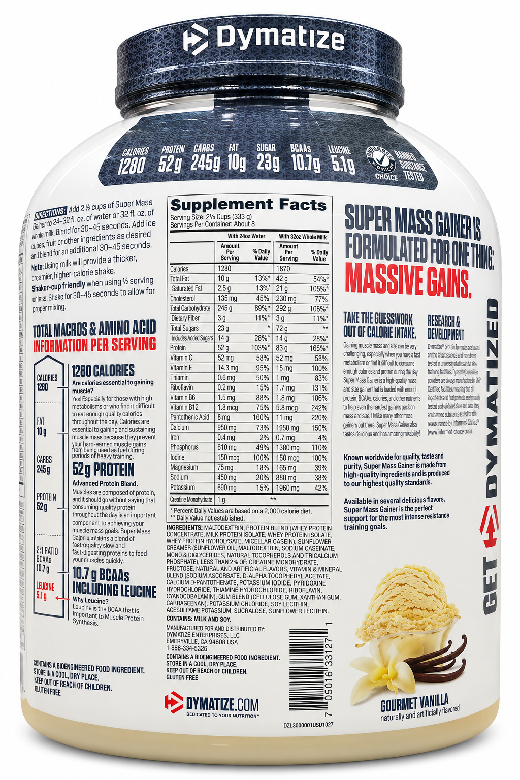Dymatize Super Mass Gainer – Vanilla