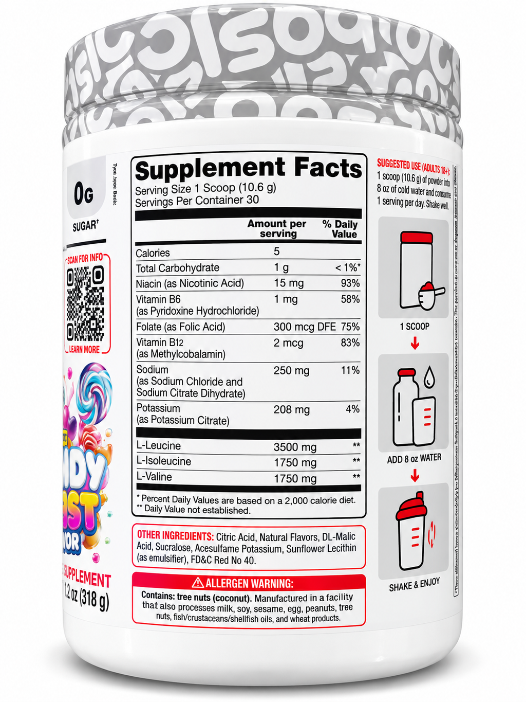 BASIC Supplements BCAA Electrolyte Formula – Candy Burst
