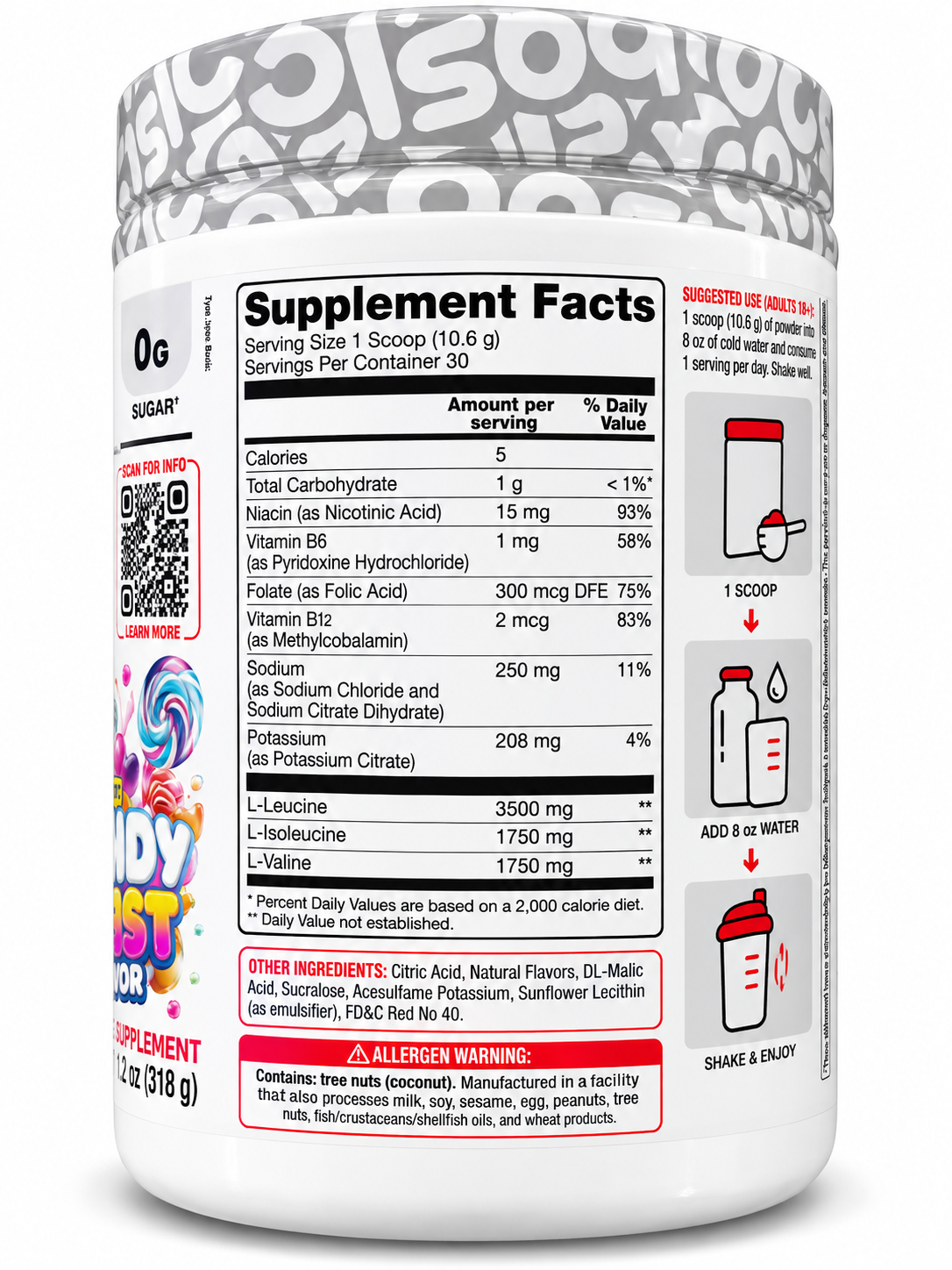 BASIC Supplements BCAA Electrolyte Formula – Candy Burst